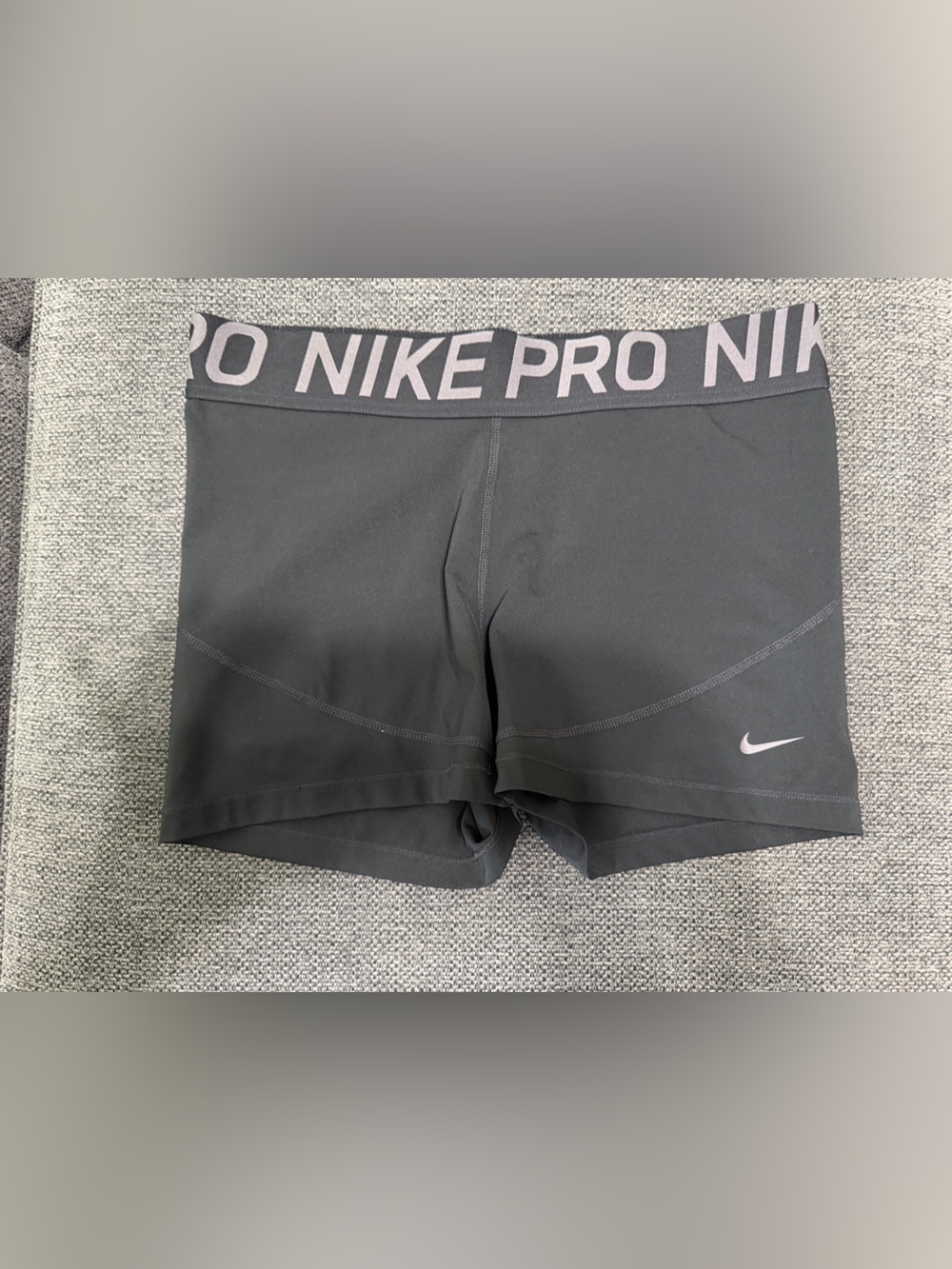 Nike Pro Black Compression Training Shorts with Grey Swoosh